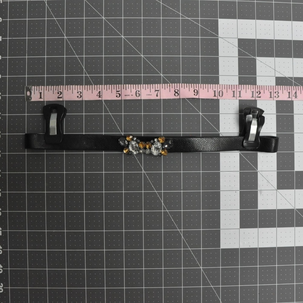 Black Faux leather Gem Belt - Picture 3 of 3